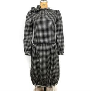 Nina Ricci Wool Checked Dress Vintage 80’s…